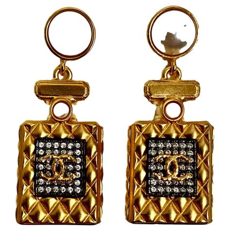 chanel perfume bottle earrings|chanel no 5 earrings.